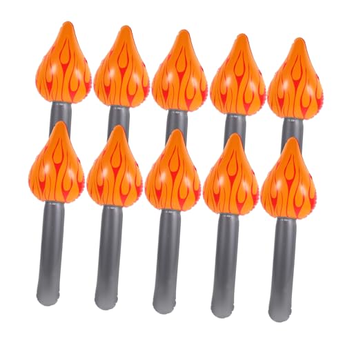 WEKAMOS 10 Stück Aufblasbare Fackel-Foto-Requisite Feuer gefälschte Flamme künstliches Feuer aus PVC aufblasbares luftballons Taschenlampenspielzeug aus Kunststoff Partyfackel WEKAMOS 10 Stück Aufblasbare Fackel-Foto-Requisite Feuer gefälschte Flamme künstliches Feuer aus PVC aufblasbares luftballons Taschenlampenspielzeug aus Kunststoff Partyfackel von WEKAMOS