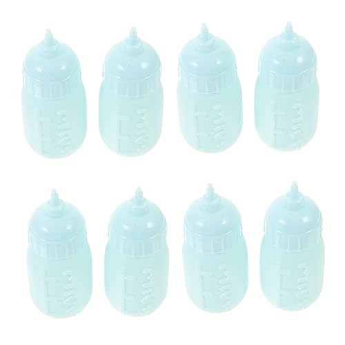 WEKAMOS 10 Stück Babyflasche Mini-Saftflaschen Kinderspielzeug Mädchen Puppenflaschen Requisiten für Kinderrollenspiele Kindergeschenk Plastik Sky-Blue WEKAMOS 10 Stück Babyflasche Mini-Saftflaschen Kinderspielzeug Mädchen Puppenflaschen Requisiten für Kinderrollenspiele Kindergeschenk Plastik Sky-Blue von WEKAMOS
