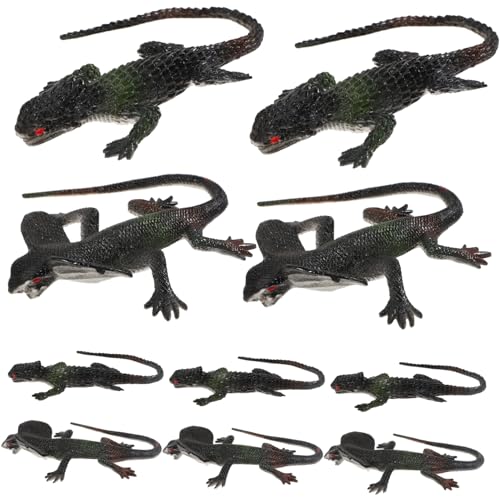 WEKAMOS 10 Stück Eidechsenmodell Kleine Eidechsendekoration Eidechsenfiguren Eidechsen Geburtstagsdekorationen Kleine Eidechsenfigur Eidechsenfigur Kleines Eidechsenspielzeug von WEKAMOS