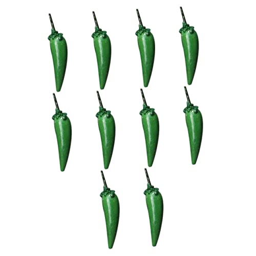 WEKAMOS 10 Stück Gemüse Künstliche Grüne Paprika für Puppenhaus Dekoration Realistisches Zubehör für Miniaturwohnungen und Kreative Bastelprojekte Lebensmittel Deko für Garten WEKAMOS 10 Stück Gemüse Künstliche Grüne Paprika für Puppenhaus Dekoration Realistisches Zubehör für Miniaturwohnungen und Kreative Bastelprojekte Lebensmittel Deko für Garten von WEKAMOS