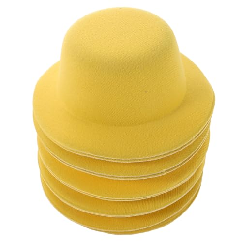WEKAMOS 10 Stück Mini Hüte zum Basteln DIY Mini Bowler Caps für Puppen Haustiere und Dekoration für Haaraccessoires Partydeko und Kreative Handarbeiten von WEKAMOS