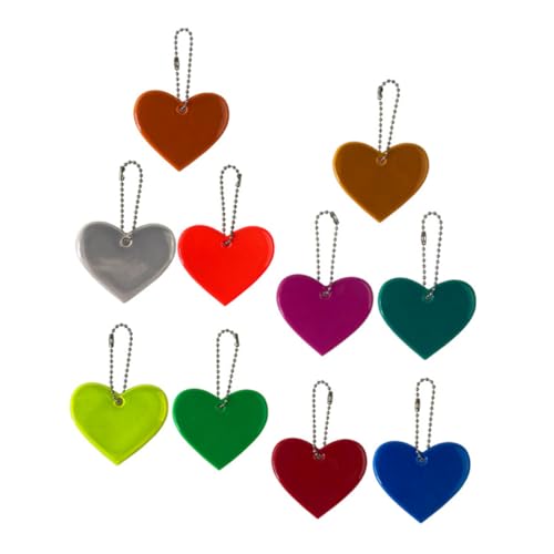 WEKAMOS 10 Stück Reflektierender Schlüsselanhänger Handtaschen Charm Reflektor Für Rucksack Herzförmiger Schlüsselanhänger Herzförmige Hängetasche Nachtlicht Reflektierende Tags WEKAMOS 10 Stück Reflektierender Schlüsselanhänger Handtaschen Charm Reflektor Für Rucksack Herzförmiger Schlüsselanhänger Herzförmige Hängetasche Nachtlicht Reflektierende Tags von WEKAMOS