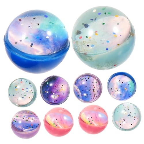 WEKAMOS 10 Stück Teiliges Bouncy Balls Kleine Farbige Stern Form Elastische Spielbälle zum Stressabbau für Kinderpartys und Sensorikspielzeug Leicht Tragbar Zufällige Zufällige Farbe von WEKAMOS