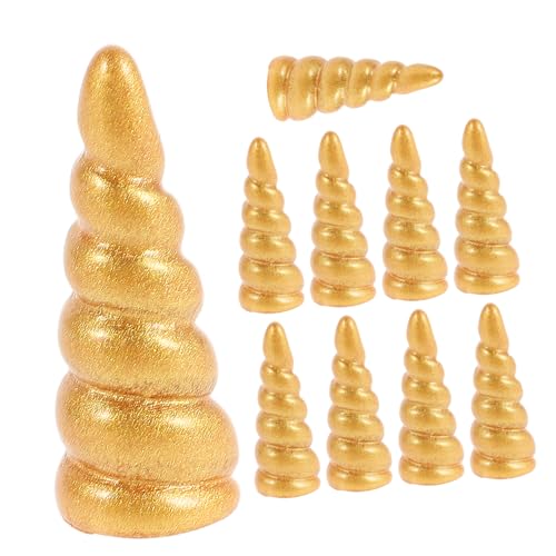 WEKAMOS 10 Stück Teiliges Einhorn Horn aus Resin Funkelndes DIY Zubehör für Haarclips Taschen Schlüsselanhänger und Fotorequisiten Niedliches Verspieltes Design für Kreative von WEKAMOS