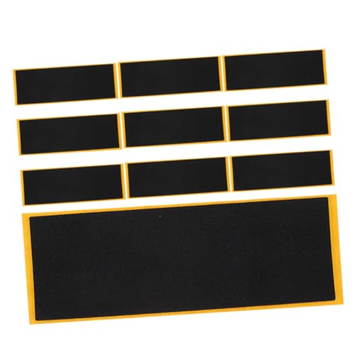 WEKAMOS 10 Stück Teiliges Fingerboard Griptape rutschfeste Schaumstoff Griffbänder aus Weichem Mattiertem Silikon Selbstklebend und Vielseitig Einsetzbar für Finger Skateboards Schwarz von WEKAMOS