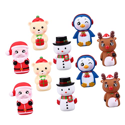 WEKAMOS 10 Stück Teiliges Fingerpuppen Weihnachts Handpuppen aus Weichem PVC Kindgerecht und Vielseitig für Geschichten Rollenspiele und Partygeschenke für Jungen und Mädchen von WEKAMOS