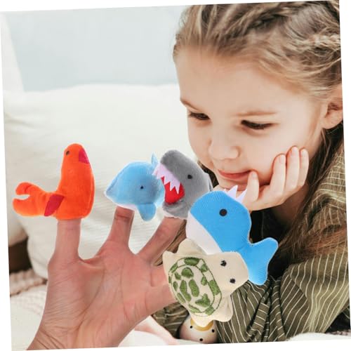 WEKAMOS 10 Stück Teiliges Fingerpuppen aus Weichem Plüsch mit Verschiedenen Tieren Interaktive Handspielpuppen für Geschichtenerzählen und Kreativen Spiel Fördert Kommunikation und von WEKAMOS