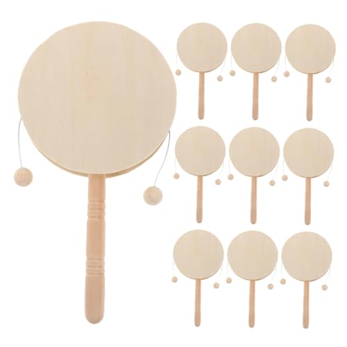 WEKAMOS 10 Stück Teiliges Holz Rassel Trommel Unlackiert DIY Bastelset Holzklapper Handtrommel Leicht und Sicher Für Vorschulkinder Kreatives Malen und Gruppenaktivitäten WEKAMOS 10 Stück Teiliges Holz Rassel Trommel Unlackiert DIY Bastelset Holzklapper Handtrommel Leicht und Sicher Für Vorschulkinder Kreatives Malen und Gruppenaktivitäten von WEKAMOS