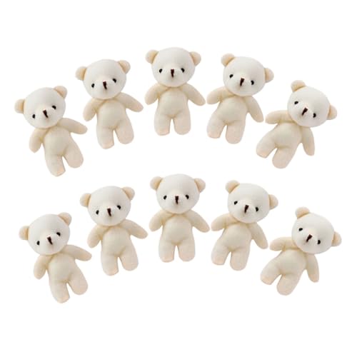 WEKAMOS 10 Stück Teiliges Mini Bär Schlüsselanhänger Kuschelweiche Plüschtiere Kleine Niedliche Bärenanhänger aus Langlebig und Dekorativ als und Taschenanhänger von WEKAMOS