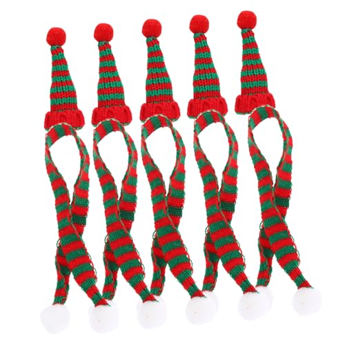 WEKAMOS 10 Stück Teiliges Mini Weihnachtsmützen mit Schal Bunte Strickmützen für DIY Weihnachtsdekoration Leichte Flaschen und Bastelaccessoires für Christbaum Party und Festtagsdeko WEKAMOS 10 Stück Teiliges Mini Weihnachtsmützen mit Schal Bunte Strickmützen für DIY Weihnachtsdekoration Leichte Flaschen und Bastelaccessoires für Christbaum Party und Festtagsdeko von WEKAMOS