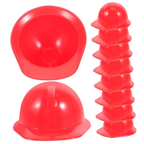 WEKAMOS 10 Stück Teiliges Miniatur Bauhelme aus Kunststoff Realistisches Puppen sicherheitshelm Modell Dekorativer Mini Helm für Puppen Langlebig und Vielseitig Einsetzbar von WEKAMOS
