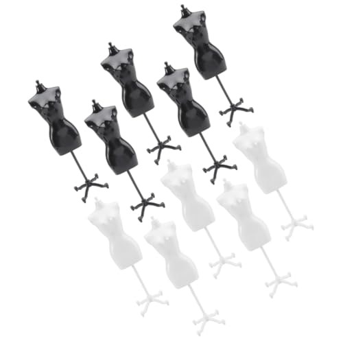 WEKAMOS 10 Stück Teiliges Miniatur Puppenkleiderständer Glatte Oberfläche Faltenfreie Kleiderbügel für Puppenkleider Sicher für Puppenhaus Dekoration und DIY kleidungspräsentation von WEKAMOS