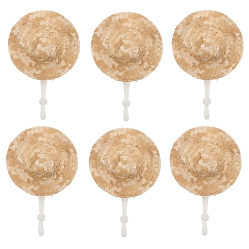 WEKAMOS 10 Stück Teiliges Miniatur Puppenstrohhüte mit Kinnband Handgewebt aus Bambus Robuste Dekorative Hüte für DIY Puppenhaus Accessoires und Kreative Bastelprojekte WEKAMOS 10 Stück Teiliges Miniatur Puppenstrohhüte mit Kinnband Handgewebt aus Bambus Robuste Dekorative Hüte für DIY Puppenhaus Accessoires und Kreative Bastelprojekte von WEKAMOS