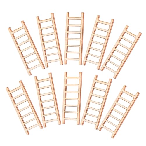 WEKAMOS 10 Stück Teiliges Miniatur holzleiter Puppenhaus Naturbelassene Miniatur treppe als Dekoration und Fotorequisite Robustes Holz für Mini gärten und Spielhaus zubehör WEKAMOS 10 Stück Teiliges Miniatur holzleiter Puppenhaus Naturbelassene Miniatur treppe als Dekoration und Fotorequisite Robustes Holz für Mini gärten und Spielhaus zubehör von WEKAMOS