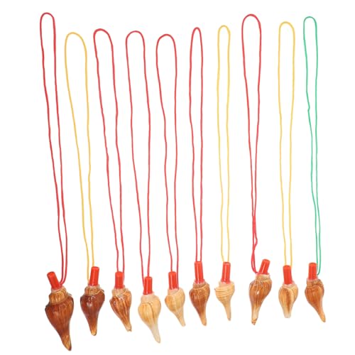 WEKAMOS 10stücke Muschelpfeifen Junge Mädchen Spielzeug Party Geschenk Natur Conch Pfeifen Ausbildung Spielzeug Für Junge Mädchen Musik Für Camping von WEKAMOS