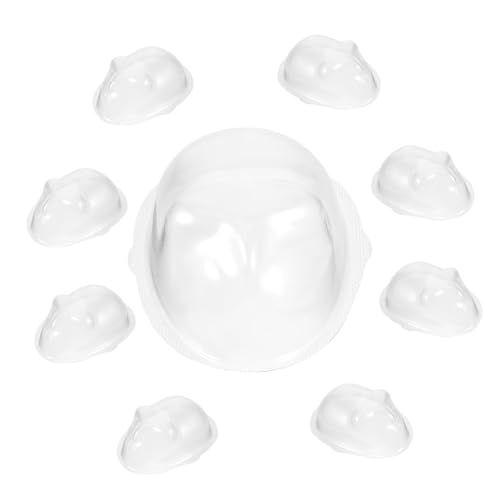 WEKAMOS 10 Stück Teiliges PVC Puppen Gesichtsschutz Transparente Dicke DIY Masken mit Gummiband für Puppenbastelei vor Verunreinigungen Kreatives Halloween Zubehör von WEKAMOS