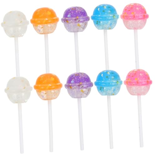 WEKAMOS 10 Stück Teiliges Realistische Resin Lollipop Deko in Gemischten Farben Glitzernde Simulation Süßigkeiten für DIY Basteln Fotorequisiten Party und Wohnraumdekoration WEKAMOS 10 Stück Teiliges Realistische Resin Lollipop Deko in Gemischten Farben Glitzernde Simulation Süßigkeiten für DIY Basteln Fotorequisiten Party und Wohnraumdekoration von WEKAMOS