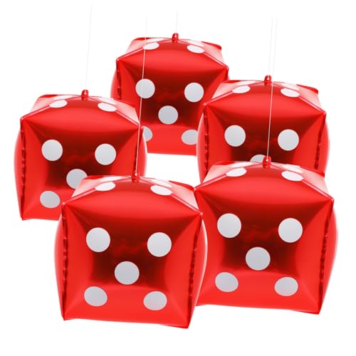 WEKAMOS 10 Stück Thema Würfel Folienballons Dekorative Partybedarf für Spielabend und Geburtstagsfeiern Rote Ballons für Unvergessliche Anlässe WEKAMOS 10 Stück Thema Würfel Folienballons Dekorative Partybedarf für Spielabend und Geburtstagsfeiern Rote Ballons für Unvergessliche Anlässe von WEKAMOS