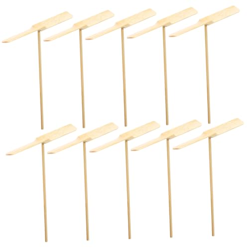 WEKAMOS 10 Teiliges Holz Handspielzeug mit Propeller Fliegendes Outdoor für Leicht Kompakt Kreativ Geformt Interaktives Eltern Junge Mädchen für Garten und Party von WEKAMOS