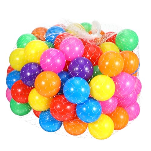 WEKAMOS 100 Stück Bunte Packung Meerballs Runde Spielbälle für Pool und Party Action für Reißfest und Langlebig für Spielplatz und Schwimmspaß Zufällige Farbe Zufällige Farbe von WEKAMOS
