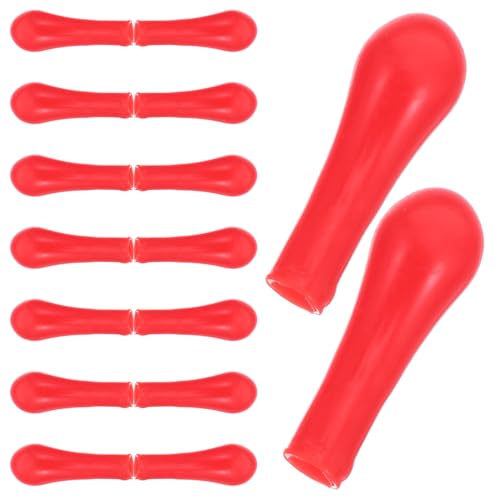 WEKAMOS 100 Stück Experimenteller Tropferkopf Tropferbirne Laborzubehör Labor Tropfkappen Laborbedarf Pipettenbirnen Tropferbirne Ersatz Tropfbirnenkappe Rote Emulsion von WEKAMOS