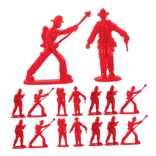 WEKAMOS 100 Stück Mini Feuerwehrmann Figuren Realistische Spielzeugfiguren für Kindergeburtstag Deko und Kuchen Topper für Feuerwehr Fans und Sammler von WEKAMOS