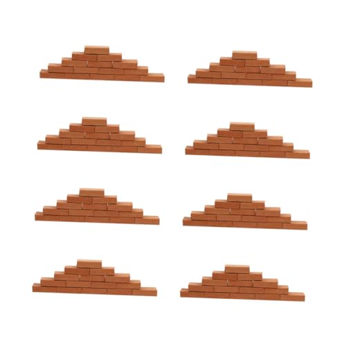 WEKAMOS 100 Stück Miniatur Modellziegel aus Simulation Ziegelsteine für Sandtisch Landschaft Glatte Oberfläche zum Basteln und Diorama Hausbau von WEKAMOS