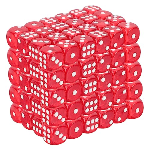 WEKAMOS 100 Stück Rote Würfel für Brettspiele Zubehör für Partys Spielabende und Familientreffen Langlebig und Vielseitig Einsetzbar von WEKAMOS