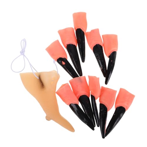 WEKAMOS 11 Stück Halloween Hexennase und Zombie Fingernägel Teilig Teiliges Hexen Nasen Cosplay mit Schwarzen Zombie Nagelüberzügen Gruseliges Kostümzubehör für Halloween Fasching Karneval WEKAMOS 11 Stück Halloween Hexennase und Zombie Fingernägel Teilig Teiliges Hexen Nasen Cosplay mit Schwarzen Zombie Nagelüberzügen Gruseliges Kostümzubehör für Halloween Fasching Karneval von WEKAMOS
