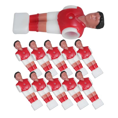 WEKAMOS 11 Stück Teiliges Tischfußball Figuren aus Robustem Kunststoff Ersatzspielermodelle für Kickertisch mit Standardisierten Fußballstangen Rot schwarzes Design Verschleißfest für WEKAMOS 11 Stück Teiliges Tischfußball Figuren aus Robustem Kunststoff Ersatzspielermodelle für Kickertisch mit Standardisierten Fußballstangen Rot schwarzes Design Verschleißfest für von WEKAMOS