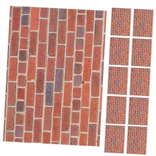 WEKAMOS 12 Blatt Maßstab Puppenhaus Wandverkleidung Selbstklebende Rote Backstein Tapete Realistische Miniatur Wandverkleidung für DIY Dekoration Passende Hintergrundgestaltung für WEKAMOS 12 Blatt Maßstab Puppenhaus Wandverkleidung Selbstklebende Rote Backstein Tapete Realistische Miniatur Wandverkleidung für DIY Dekoration Passende Hintergrundgestaltung für von WEKAMOS