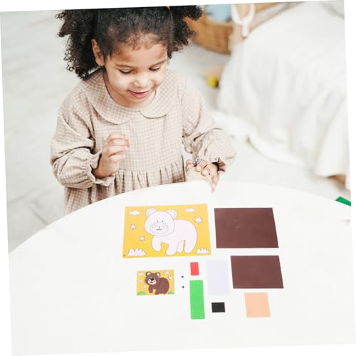 WEKAMOS 12 Blatt Teiliges Tierpuzzle Sticker aus Eva Material Buntes DIY Lernspielzeug Kreativität und Feinmotorik für Alter von Jahren als Partygeschenk von WEKAMOS