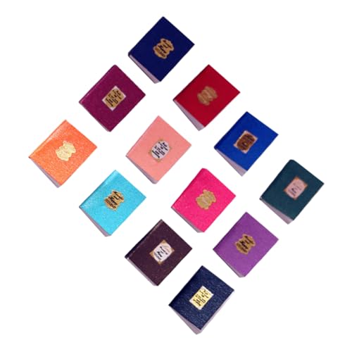 WEKAMOS 12 Stück Klassisches farbiges Buch kleine Puppenstubenbücher Notizblock Ornamente alte Bücher für kinderspielzeug Mini-Hausdekoration Miniatur-Buchschmuck Papier WEKAMOS 12 Stück Klassisches farbiges Buch kleine Puppenstubenbücher Notizblock Ornamente alte Bücher für kinderspielzeug Mini-Hausdekoration Miniatur-Buchschmuck Papier von WEKAMOS
