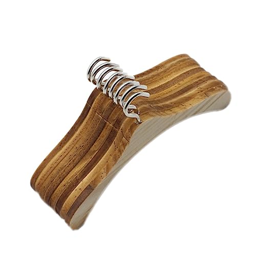 WEKAMOS 12 Stück Mini Holz Kleiderbügel für Puppen Puppenbekleidungsständer aus Hochwertigem Holz für Puppenschränke zur Organisation der Puppenkleidung von WEKAMOS