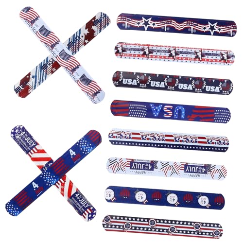 WEKAMOS 12 Stück PVC Slap Armbänder für Unabhängigkeitstag Wasserdichte Flexible Handgelenkspielzeuge Bunten Farben für Kinderpartys und Sommerliche Aktivitäten WEKAMOS 12 Stück PVC Slap Armbänder für Unabhängigkeitstag Wasserdichte Flexible Handgelenkspielzeuge Bunten Farben für Kinderpartys und Sommerliche Aktivitäten von WEKAMOS