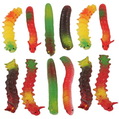 WEKAMOS 12 Stück Simulationsfehler Insekt für gefälscht Party Halloween Scherzartikel Halloween Dekoration halloweendeko Halloween Decor Halloween-Requisiten Wurm-Modell Plastik von WEKAMOS