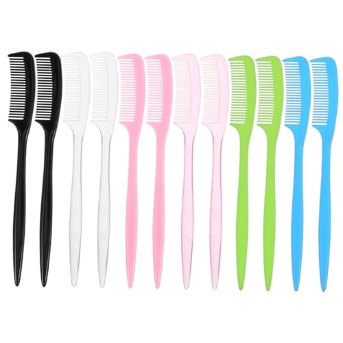 WEKAMOS 12 Stück Spielzeugzubehör Kleiner Kamm Mini -Styling -kamm Puppe Perücke Mini-kamm Puppenhaarbürste Rattenschwanzkamm Puppenbürste Puppenhaarwerkzeug Plastik von WEKAMOS