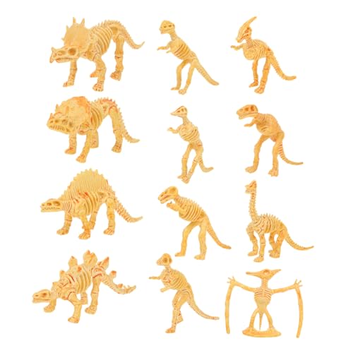 WEKAMOS 12 Stück Teiliges Dinosaurier Modellspielzeug Realistische Simulation von Dinosaurier Skeletten Pädagogisches Kreativität und Praktischem Lernen von WEKAMOS