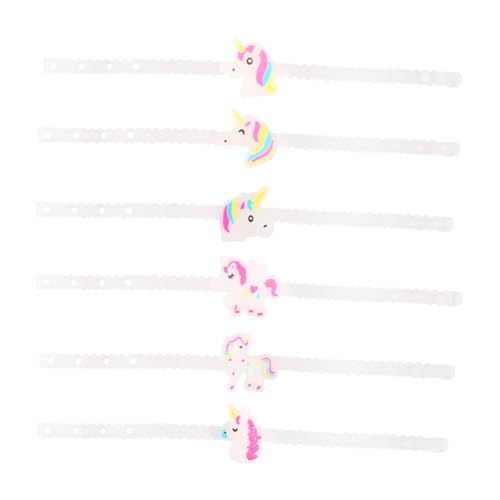 WEKAMOS 12 Stück Teiliges Einhorn Leuchtarmband aus Silikonfreiem Material Kinderfreundlich Gemischt als Partygeschenk Mitgebsel für Kindergeburtstag Leuchtende Kinderarmbänder für von WEKAMOS