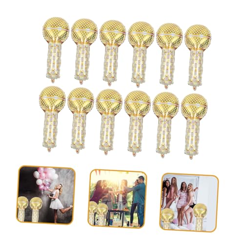 WEKAMOS 12 Stück Teiliges Jahre Mikrofon Folienballon Aufblasbare Kleine Retro Mikrofone aus Aluminiumfolie Auffällige Partydeko und Fotorequisite für Motto events WEKAMOS 12 Stück Teiliges Jahre Mikrofon Folienballon Aufblasbare Kleine Retro Mikrofone aus Aluminiumfolie Auffällige Partydeko und Fotorequisite für Motto events von WEKAMOS