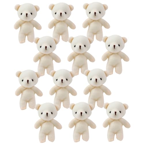 WEKAMOS 12 Stück Teiliges Mini Bär Kuscheltier Schlüsselanhänger aus Stabilem Material Realistisch Gestaltete Leichte und Kompakte Bär Puppe als Niedliches Wohnaccessoire und von WEKAMOS