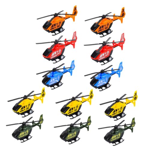 WEKAMOS 12 Stück Teiliges Mini Inertia Hubschrauber für Farbige Flugzeuge Interaktives Robustes Outdoor Geschicklichkeit und Farberkennung Zufällige Farbe Zufällige Farbe von WEKAMOS