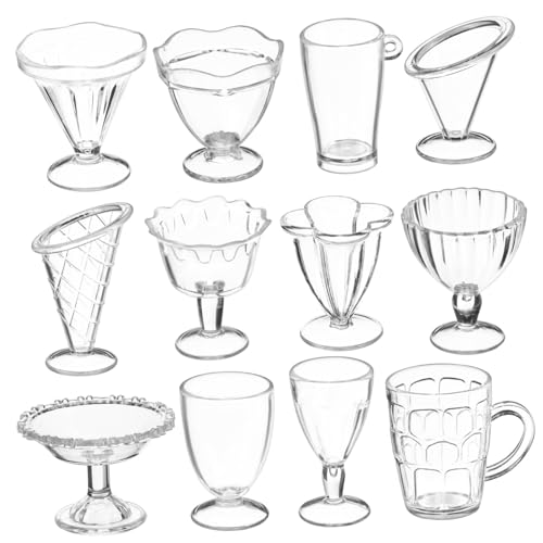 WEKAMOS 12 Stück Teiliges Mini Puppenhaus Transparente Miniatur Becher Langlebig Vielseitig für Puppenhaus Dekoration DIY Snacks Eiscreme und Eltern Junge Mädchen Spielspaß WEKAMOS 12 Stück Teiliges Mini Puppenhaus Transparente Miniatur Becher Langlebig Vielseitig für Puppenhaus Dekoration DIY Snacks Eiscreme und Eltern Junge Mädchen Spielspaß von WEKAMOS