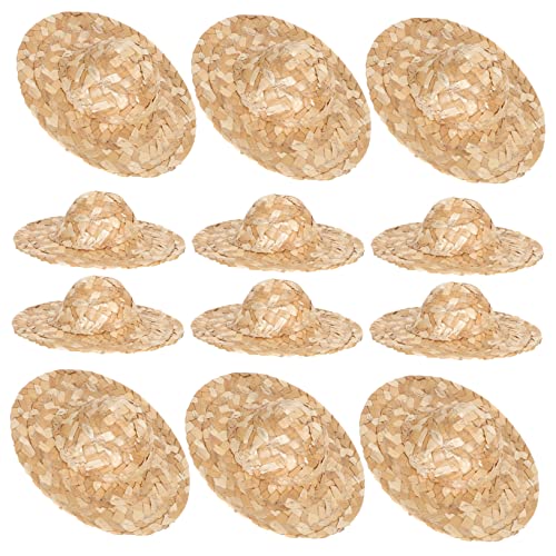 WEKAMOS 12 Stück Teiliges Mini Strohhüte für Puppen Handgefertigt Kleine Geflochtene Hüte Dekorative Accessoires für Puppenkleidung für DIY Bastelprojekte und Sommerkostüme WEKAMOS 12 Stück Teiliges Mini Strohhüte für Puppen Handgefertigt Kleine Geflochtene Hüte Dekorative Accessoires für Puppenkleidung für DIY Bastelprojekte und Sommerkostüme von WEKAMOS
