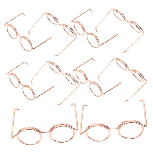 WEKAMOS 12 Stück Teiliges Mini metallbrillen für Puppen Roségoldfarbene Rahmenlose Runde Brillen ohne Gläser Leichtes Strapazierfähiges Puppenzubehör für Sammler und DIY puppenoutfits WEKAMOS 12 Stück Teiliges Mini metallbrillen für Puppen Roségoldfarbene Rahmenlose Runde Brillen ohne Gläser Leichtes Strapazierfähiges Puppenzubehör für Sammler und DIY puppenoutfits von WEKAMOS