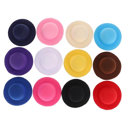 WEKAMOS 12 Stück Teiliges Miniatur Puppenhüte Bunte Kleine Filzhüte Vielseitige Mini Dekorationen und Fotorequisiten für DIY Bastelzubehör und Wohnaccessoires WEKAMOS 12 Stück Teiliges Miniatur Puppenhüte Bunte Kleine Filzhüte Vielseitige Mini Dekorationen und Fotorequisiten für DIY Bastelzubehör und Wohnaccessoires von WEKAMOS