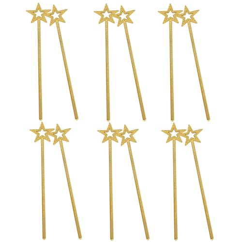 WEKAMOS 12 Stück Teiliges Stern-zauberstäbe für Mädchen Glitzer Feenstab Kostüm Requisiten für Geburtstag Hochzeit Halloween Weihnachten Cosplay von WEKAMOS