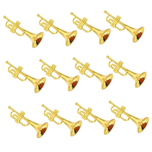 WEKAMOS 12 Stück Teiliges Weihnachtskranz Musikinstrument Modelle Goldene Miniatur Dekoration DIY Zubehör für Weihnachtsbaum und Heimdeko WEKAMOS 12 Stück Teiliges Weihnachtskranz Musikinstrument Modelle Goldene Miniatur Dekoration DIY Zubehör für Weihnachtsbaum und Heimdeko von WEKAMOS