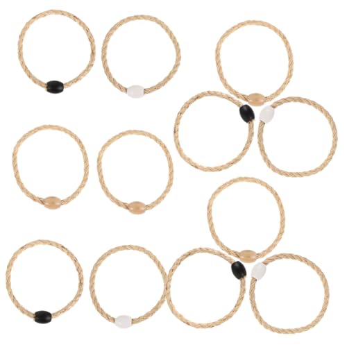 WEKAMOS 12 Stück Teiliges Wurfspiel Set aus Natürlichem Hanfseil Tragbares Outdoor Ringwurfspiel für Garten Strand und Picknick Langlebig und Kompakt für Erwachsene von WEKAMOS