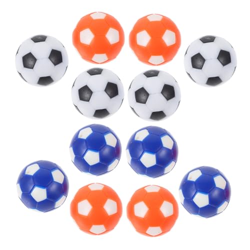 WEKAMOS 12 Stück Tischfußball Bälle für Desktop Spiele Mini Fußball in Orange Weiß und Blau Tischspiel Zubehörteile für Erwachsene von WEKAMOS